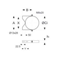 Настенный хомут раздвижной 50 мм Д. 250 ICS